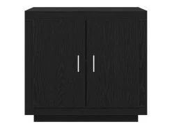 Aparador de roble negro 80x40x75 cm Madera de ingeniería