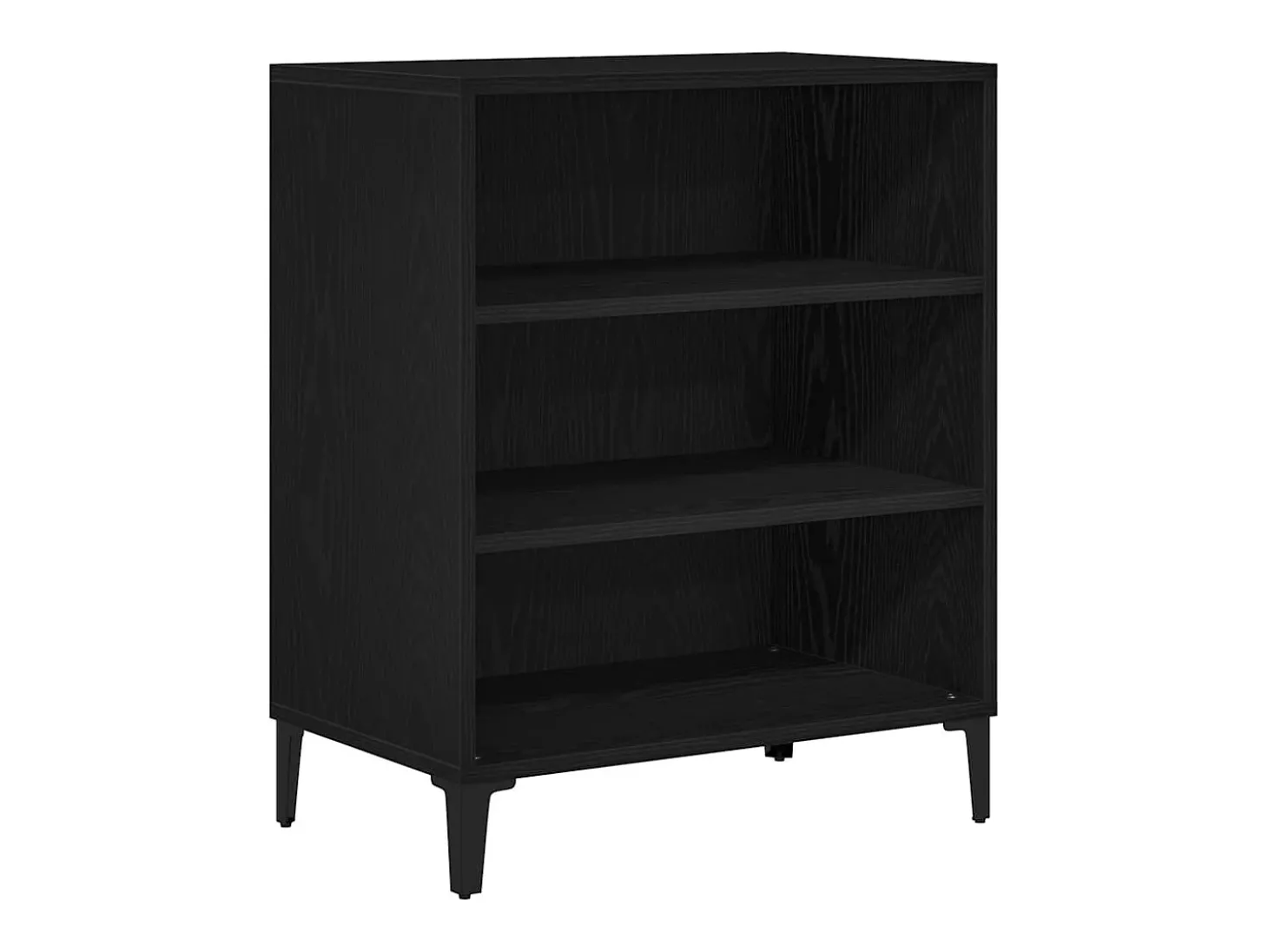 Aparador de roble negro 57x35x70 cm en madera reconstituida
