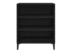 Aparador de roble negro 57x35x70 cm en madera reconstituida