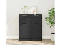 Aparador de roble negro 30x30x70 cm MDF
