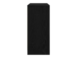 Aparador de roble negro 85x34x76 cm madera de ingeniería