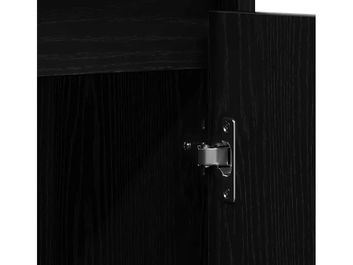 Aparador de roble negro 85x34x76 cm madera de ingeniería