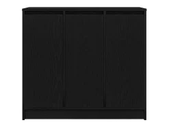 Aparador de roble negro 85x34x76 cm madera de ingeniería