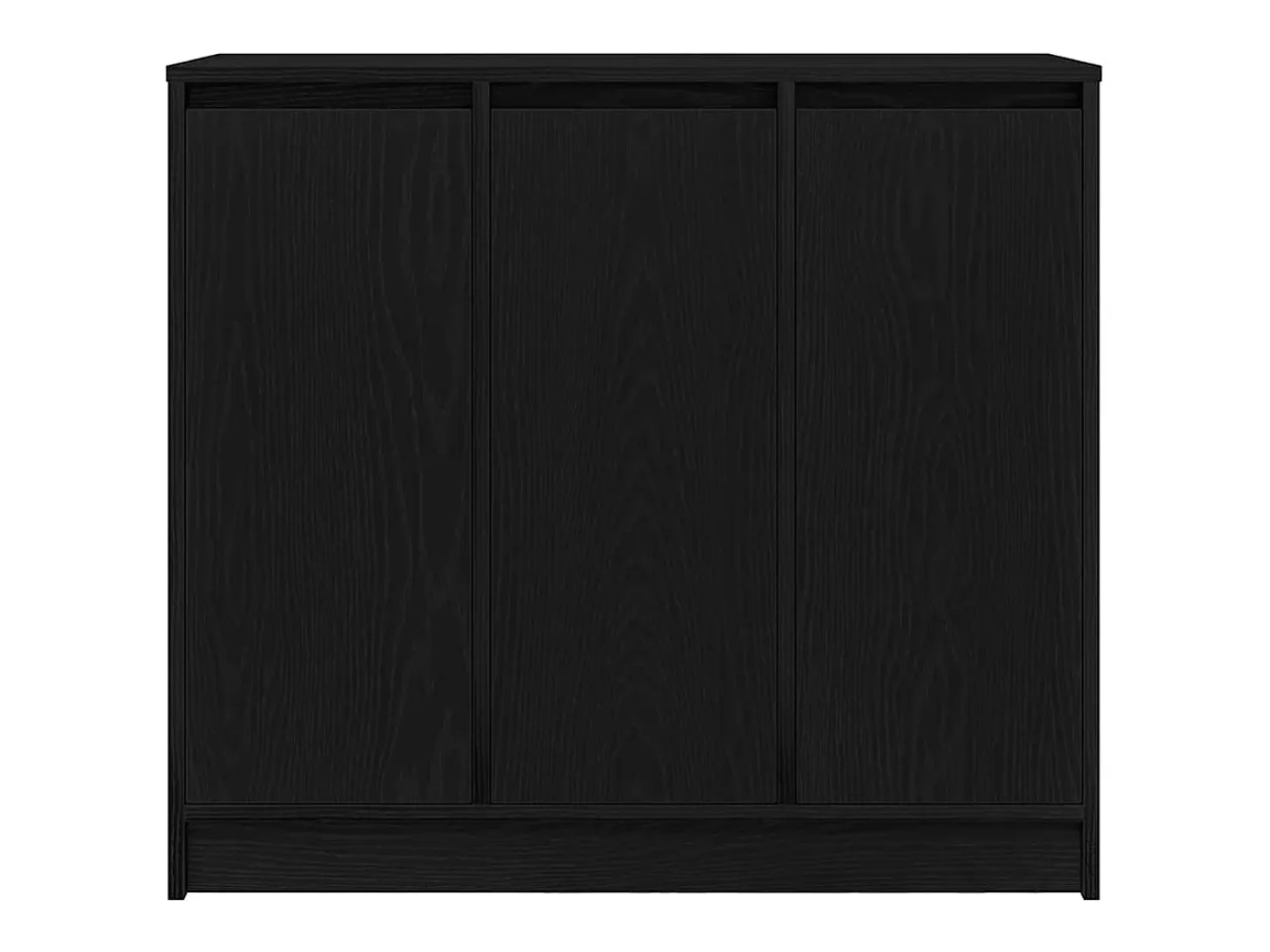 Aparador de roble negro 85x34x76 cm madera de ingeniería