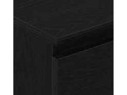 Aparador de roble negro 60x35x98,5 cm madera de ingeniería