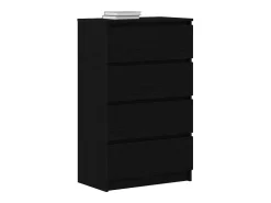 Aparador de roble negro 60x35x98,5 cm madera de ingeniería