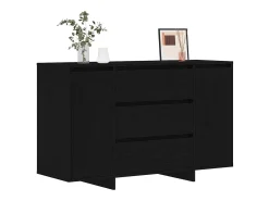 Aparador de roble negro 120x41x75 cm Madera de ingeniería