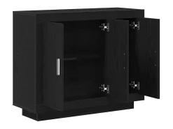 Aparador de Roble Negro 92x35x75 cm Madera Laminada