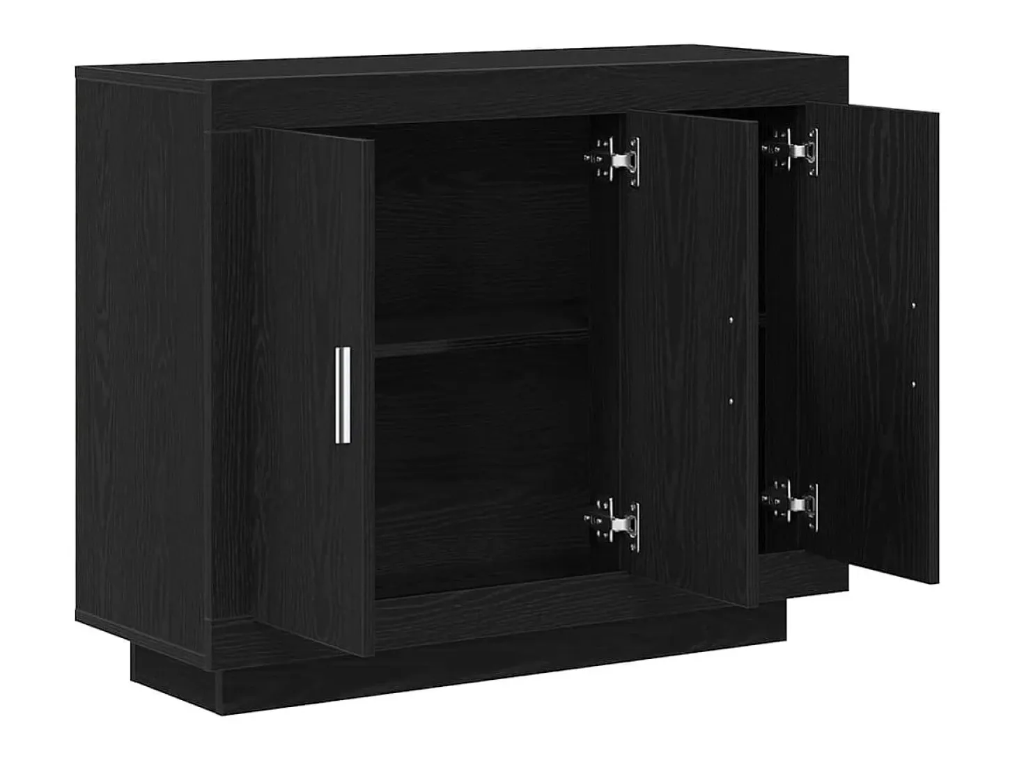 Aparador de Roble Negro 92x35x75 cm Madera Laminada
