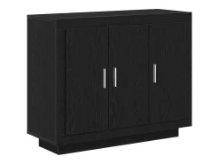 Aparador de Roble Negro 92x35x75 cm Madera Laminada
