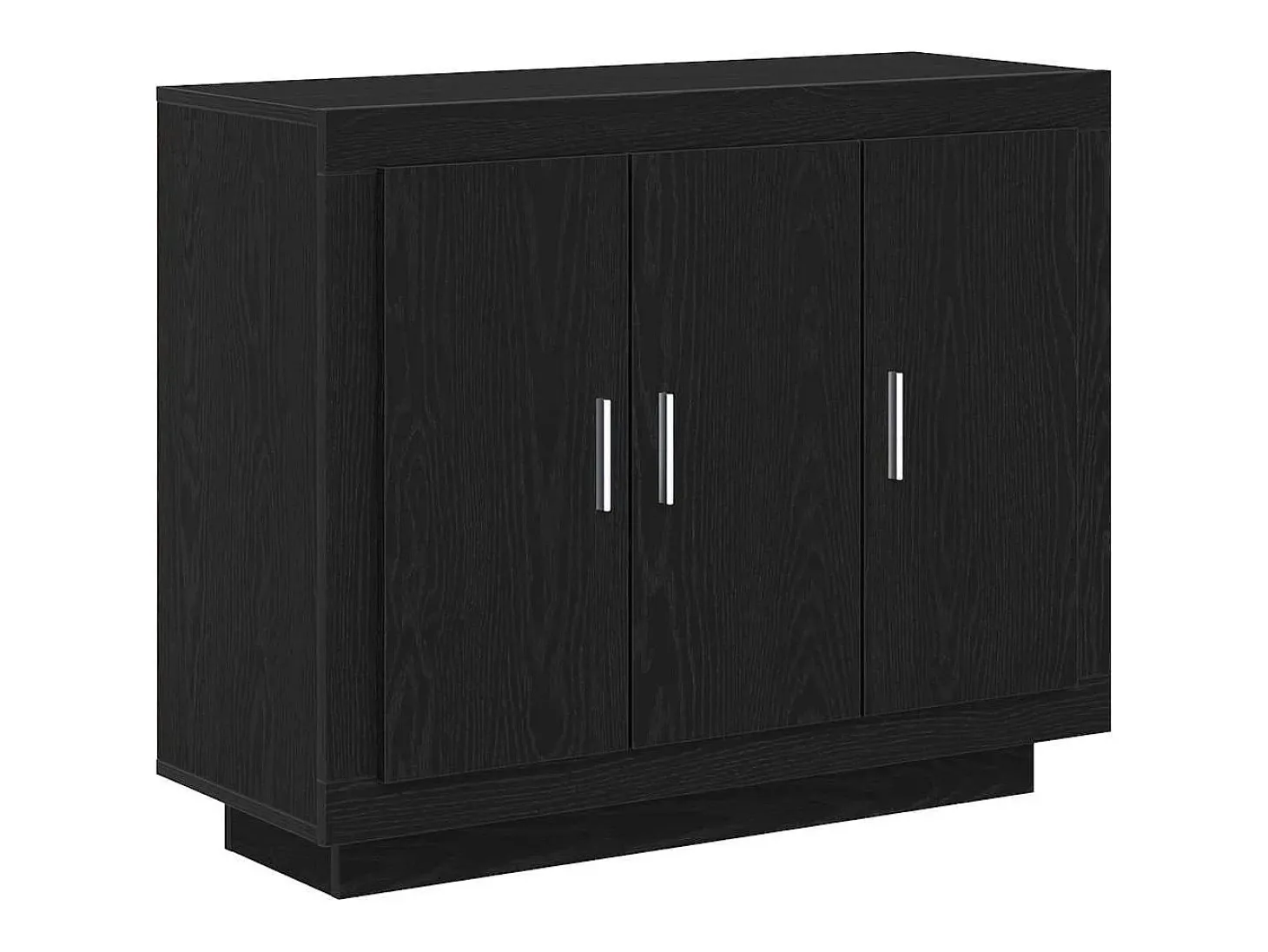 Aparador de Roble Negro 92x35x75 cm Madera Laminada