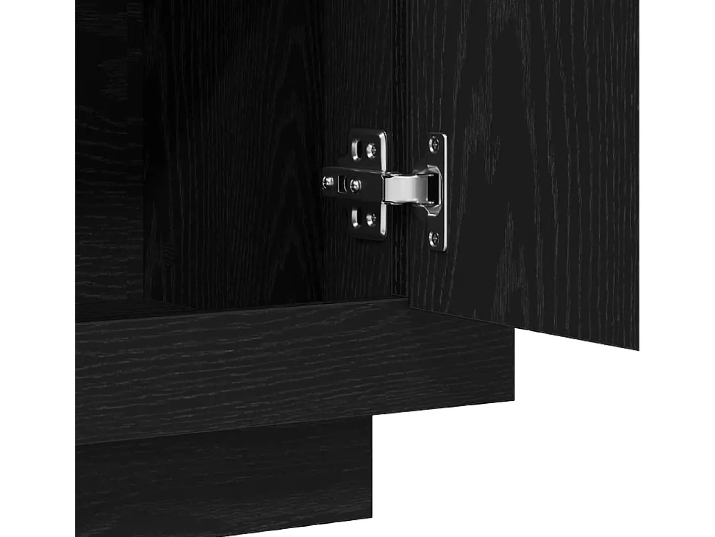 Aparador de Roble Negro 92x35x75 cm Madera Laminada