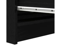 Aparador de roble negro 80x35x99 cm madera de ingeniería