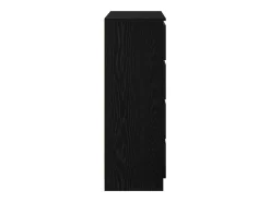 Aparador de roble negro 80x35x99 cm madera de ingeniería