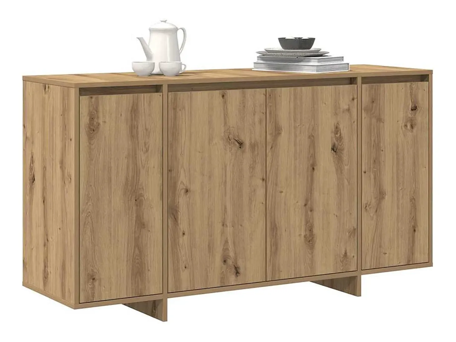 Aparador de roble Roble artesanal Madera compuesta 135 x 41 x 75 cm