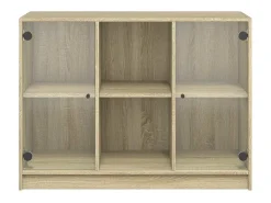 Aparador de roble Sonoma 102x37x75,5 cm madera de ingeniería
