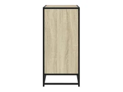 Aparador de roble Sonoma 68x35x76 cm madera contrachapada y metal