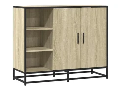 Aparador de roble Sonoma 92x35x76 cm madera de ingeniería