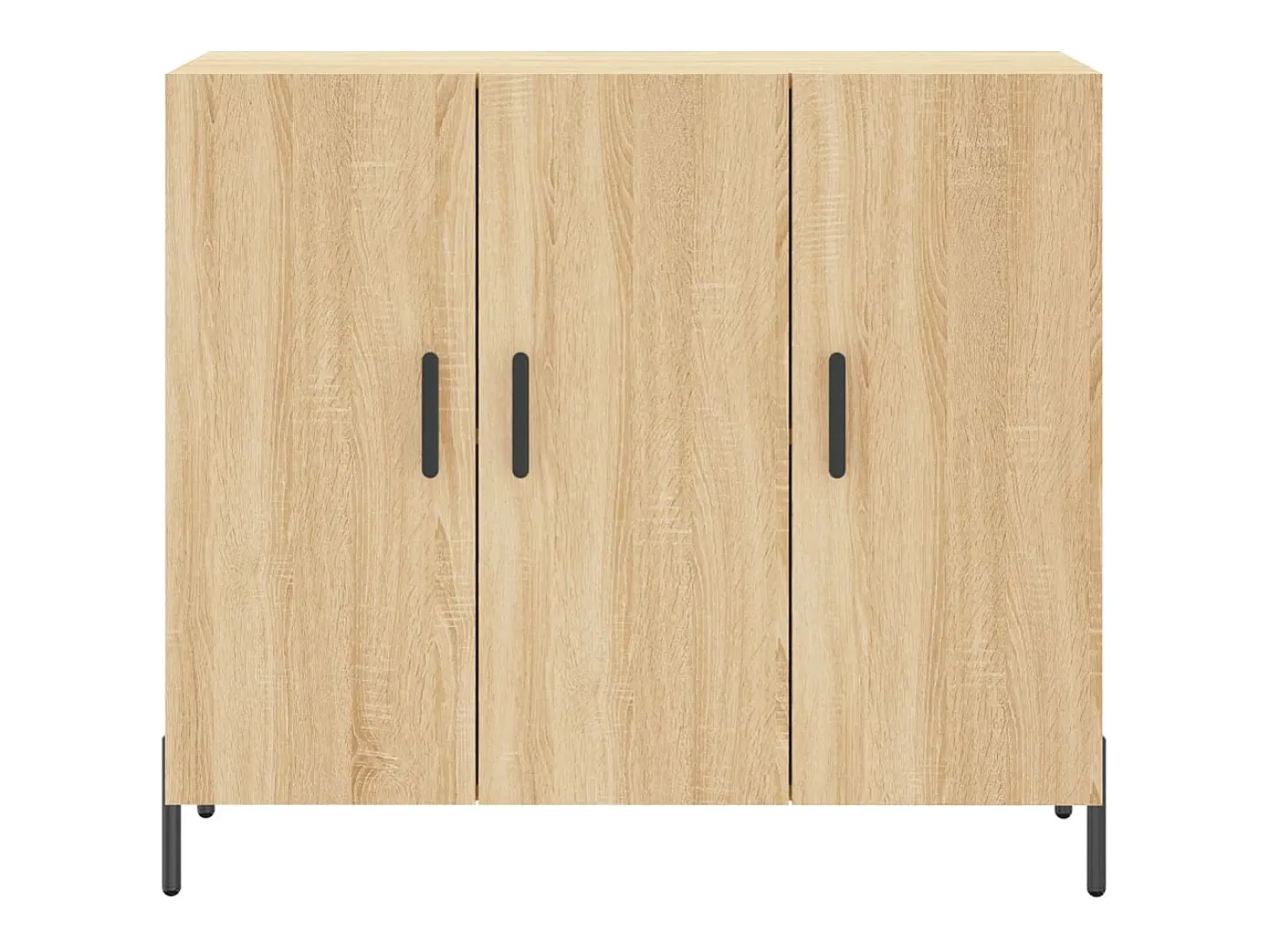 Aparador de roble Sonoma 90x34x80 cm madera de ingeniería