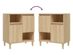 Aparador de roble Sonoma 60x35x70 cm Madera de ingeniería