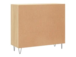 Aparador de roble Sonoma 90x34x80 cm madera de ingeniería