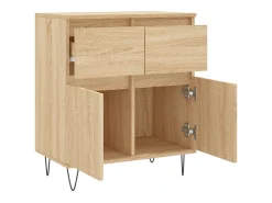 Aparador de roble Sonoma 60x35x70 cm Madera de ingeniería