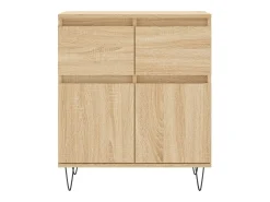 Aparador de roble Sonoma 60x35x70 cm Madera de ingeniería