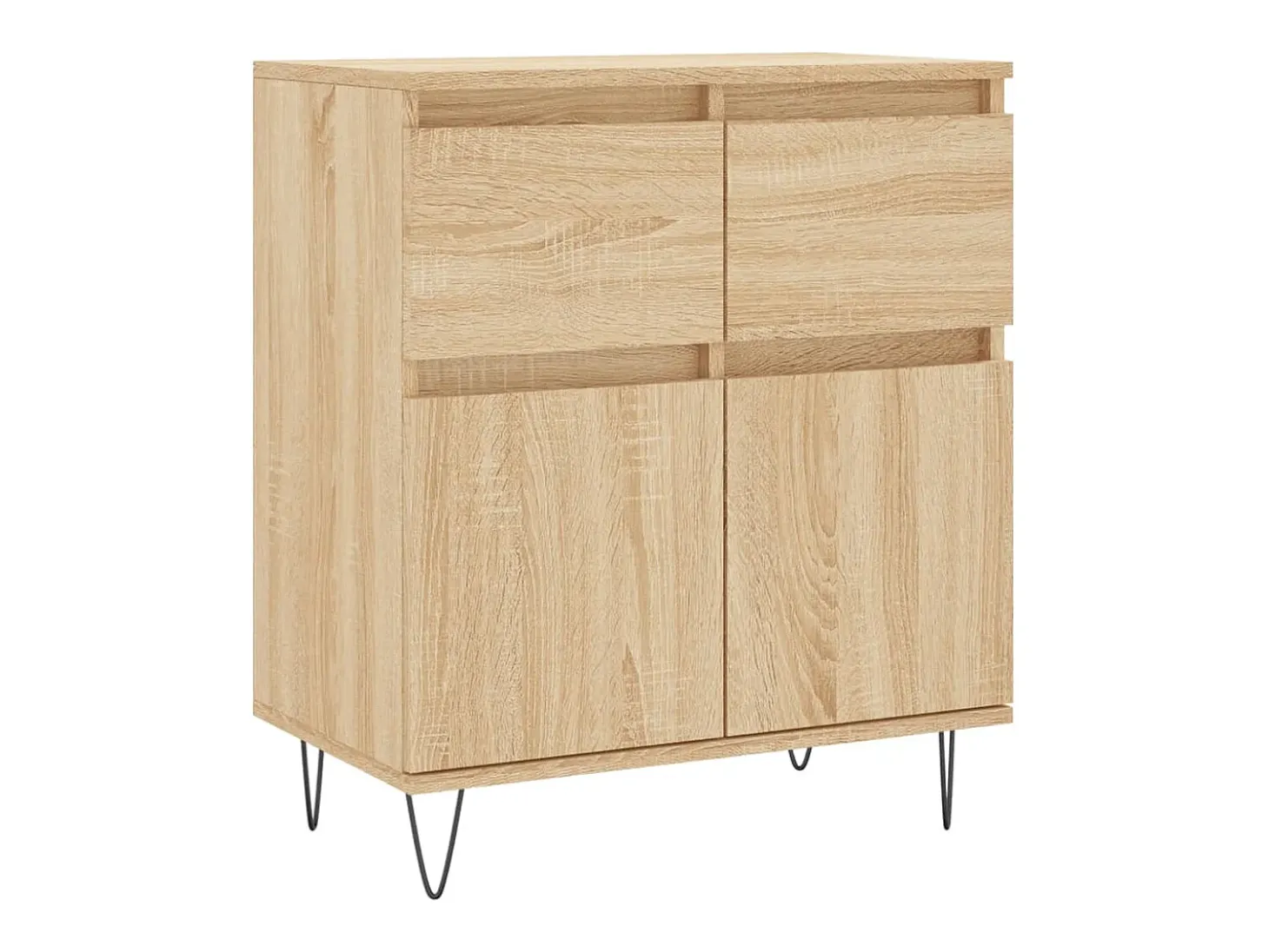 Aparador de roble Sonoma 60x35x70 cm Madera de ingeniería