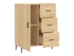 Aparador de roble Sonoma 69,5x34x90 cm madera de ingeniería