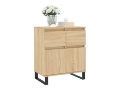Aparador de roble Sonoma 60x35x70 cm Madera de ingeniería