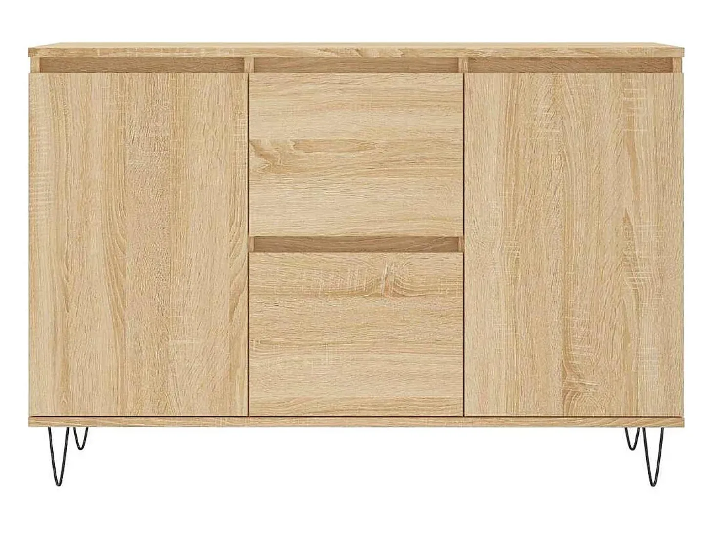 Aparador de roble Sonoma 104x35x70 cm madera de ingeniería
