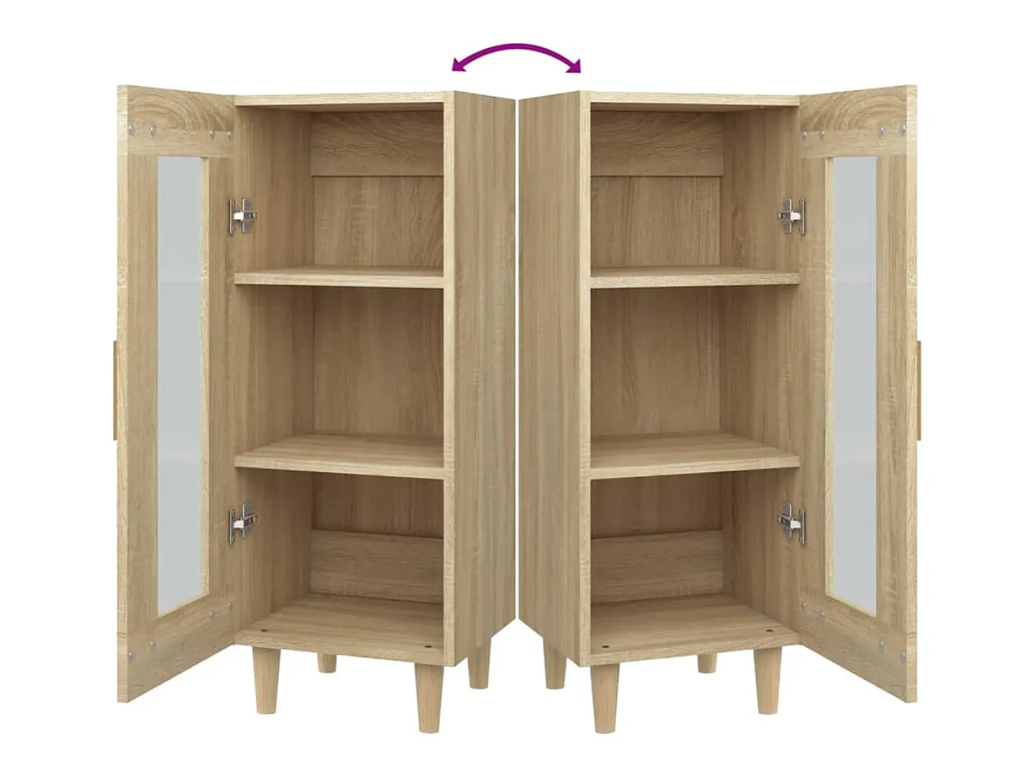 Aparador de roble Sonoma 34,5 x 34 x 90 cm Madera de ingeniería
