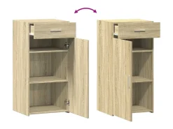 Aparador de roble Sonoma 45x42,5x93 cm madera de ingeniería