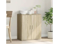 Aparador de roble Sonoma 79x38x80 cm madera de ingeniería