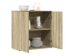 Aparador de roble Sonoma 79x38x80 cm madera de ingeniería