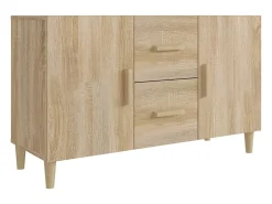 Aparador de roble Sonoma 100x36x60 cm madera de ingeniería