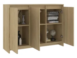 Aparador de roble Sonoma 102x33x75 cm Madera de ingeniería