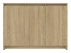 Aparador de roble Sonoma 102x33x75 cm Madera de ingeniería