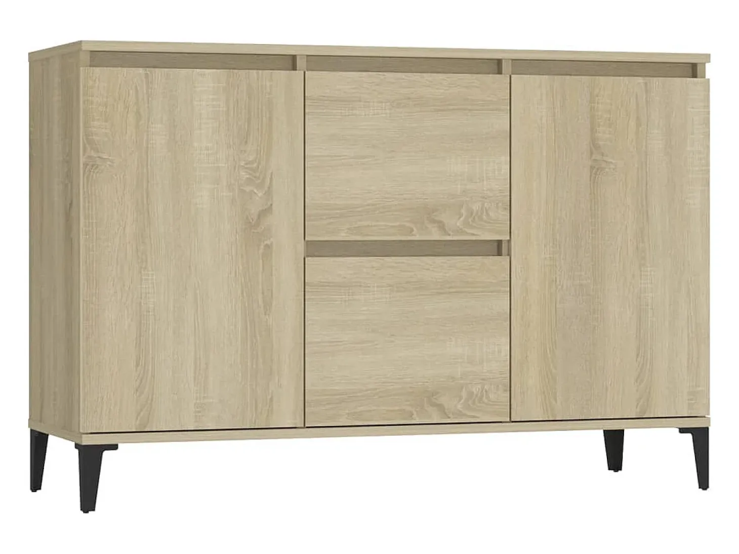 Aparador de roble Sonoma 104x35x70 cm madera de ingeniería