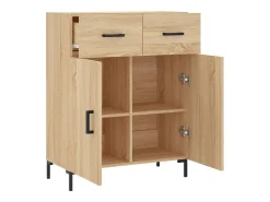 Aparador de roble Sonoma 69,5x34x90 cm madera de ingeniería