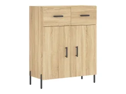 Aparador de roble Sonoma 69,5x34x90 cm madera de ingeniería
