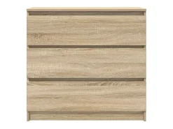 Aparador de roble Sonoma 80x35x76 cm madera de ingeniería
