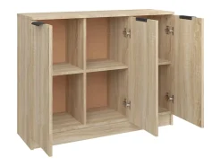 Aparador de roble Sonoma 90,5 x 30 x 70 cm Madera de ingeniería