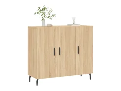 Aparador de roble Sonoma 90x34x80 cm madera de ingeniería
