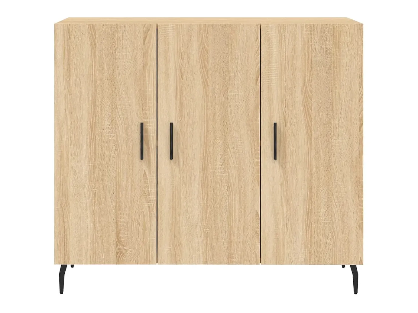 Aparador de roble Sonoma 90x34x80 cm madera de ingeniería