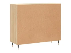 Aparador de roble Sonoma 90x34x80 cm madera de ingeniería