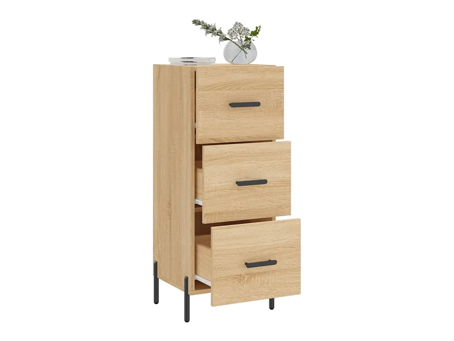 Aparador de roble Sonoma 34,5 x 34 x 90 cm Madera de ingeniería