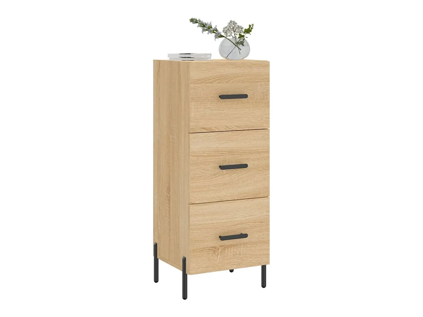 Aparador de roble Sonoma 34,5 x 34 x 90 cm Madera de ingeniería
