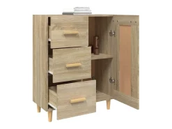 Aparador de roble Sonoma 69,5 x 34 x 90 cm Madera de ingeniería