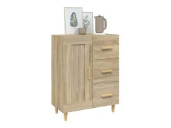 Aparador de roble Sonoma 69,5 x 34 x 90 cm Madera de ingeniería